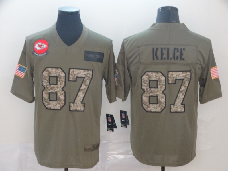 Men's Kansas City Chiefs Travis Kelce #87 Brown Jersey